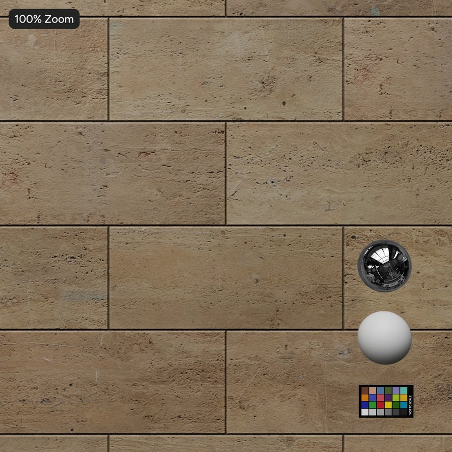Texture 3D piastrelle travertino invecchiato, beige