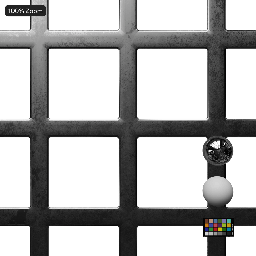 Square Perforated Grate Metal Texture