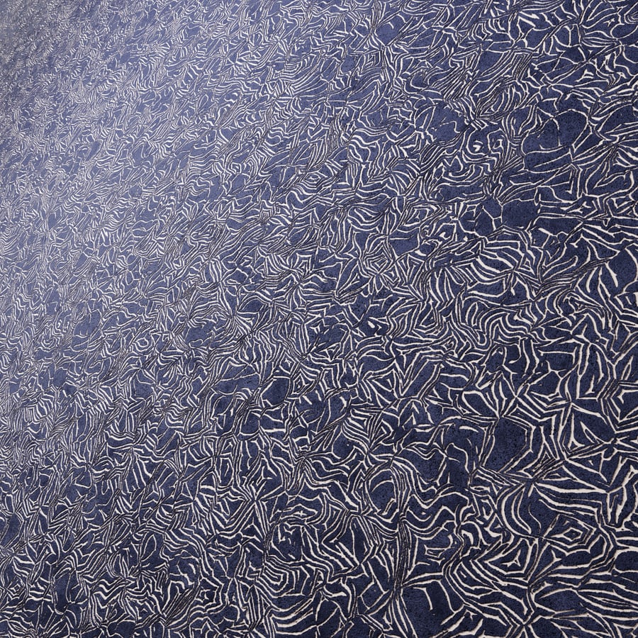 Embossed Velvet Texture, Navy & White