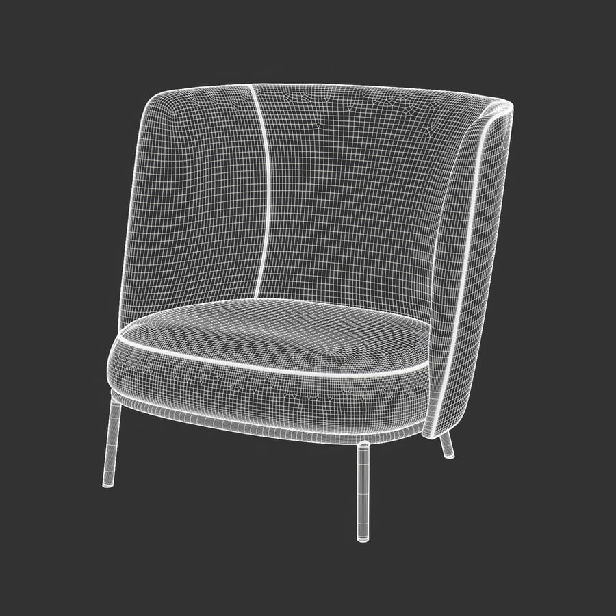 Réplica da poltrona alta Offecct Boller, cinzenta