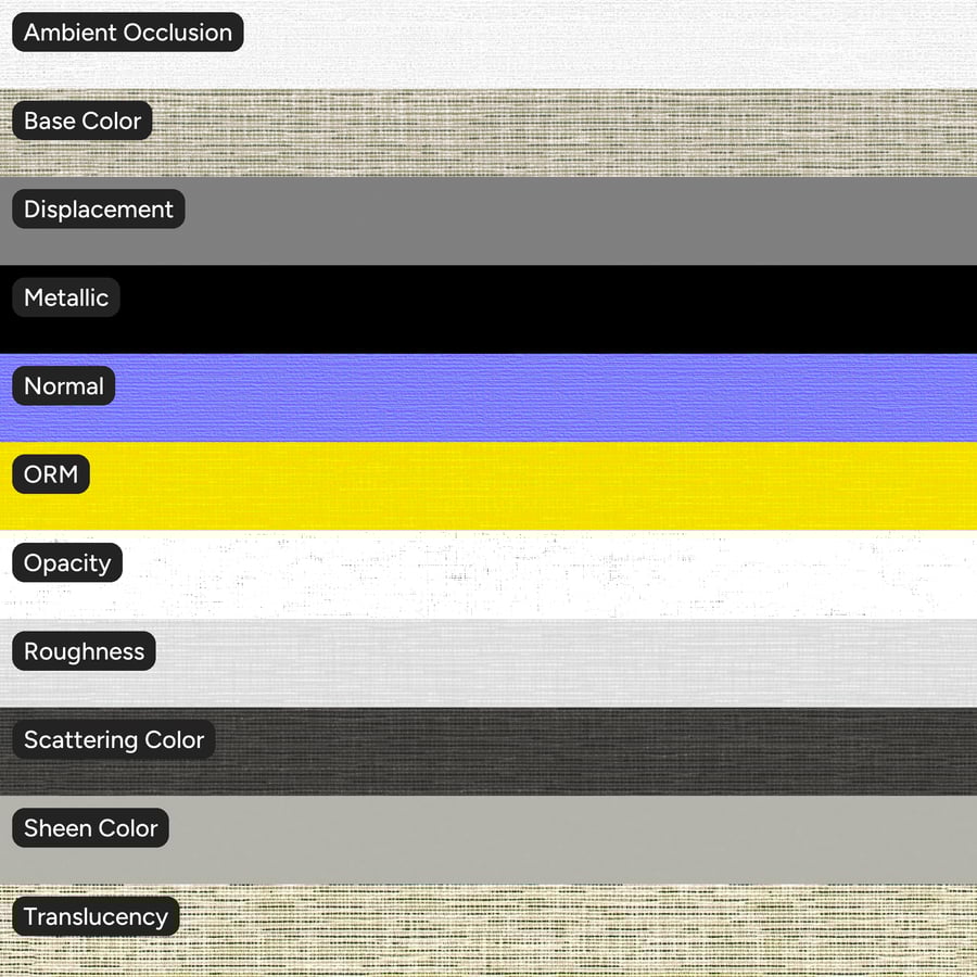 Slub Stripe Upholstery Fabric Texture, Beige