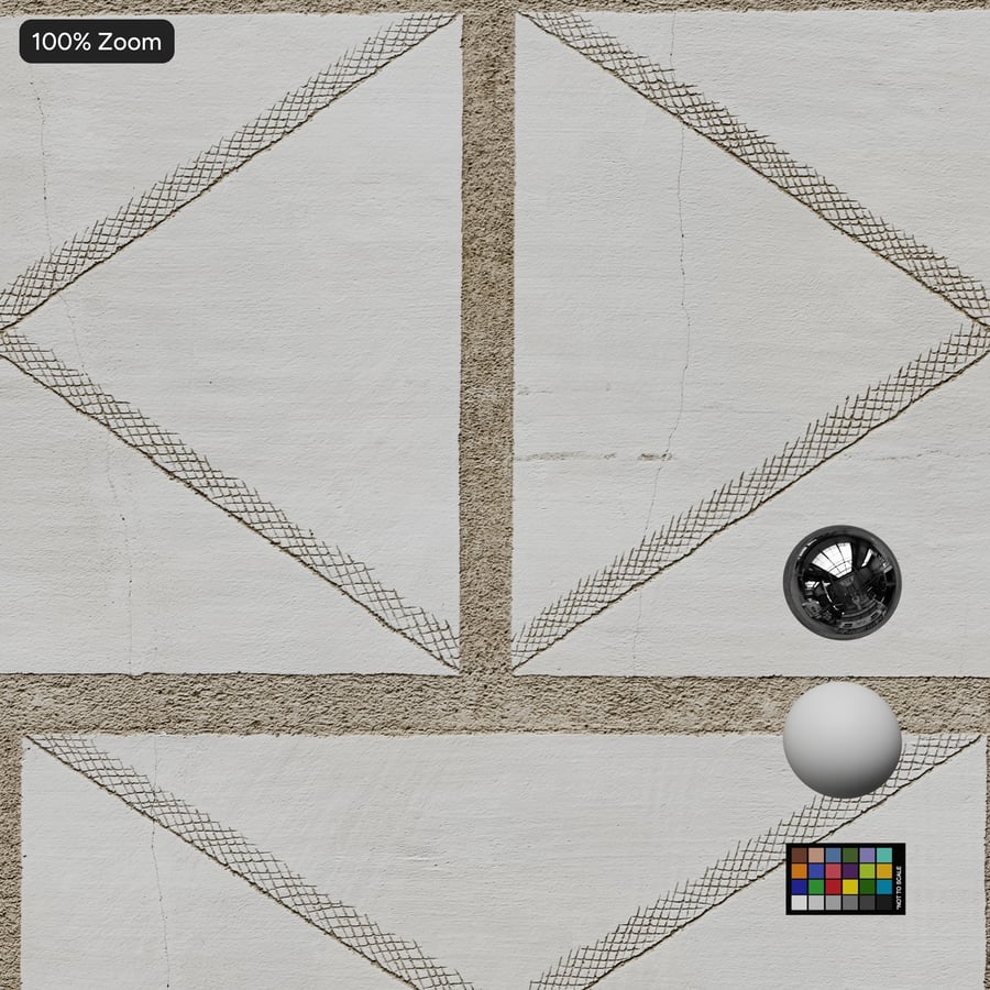 Geometric Sawn Stone Panel Texture, White