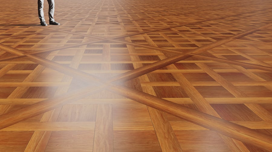 Square Versailles Wood Flooring Texture, Warm Brown