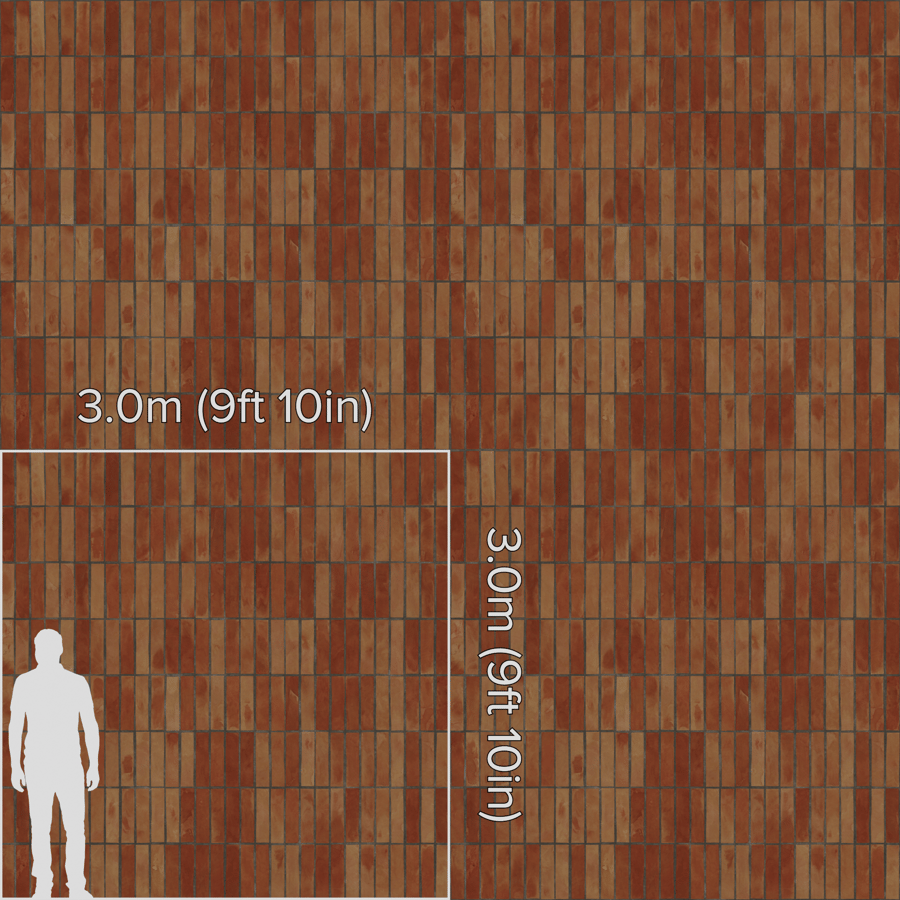 Textura de azulejo retangular em terracota mate, laranja claro