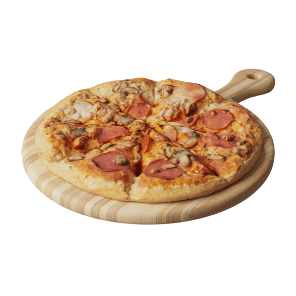 Modelo de comida de pizza canadense média