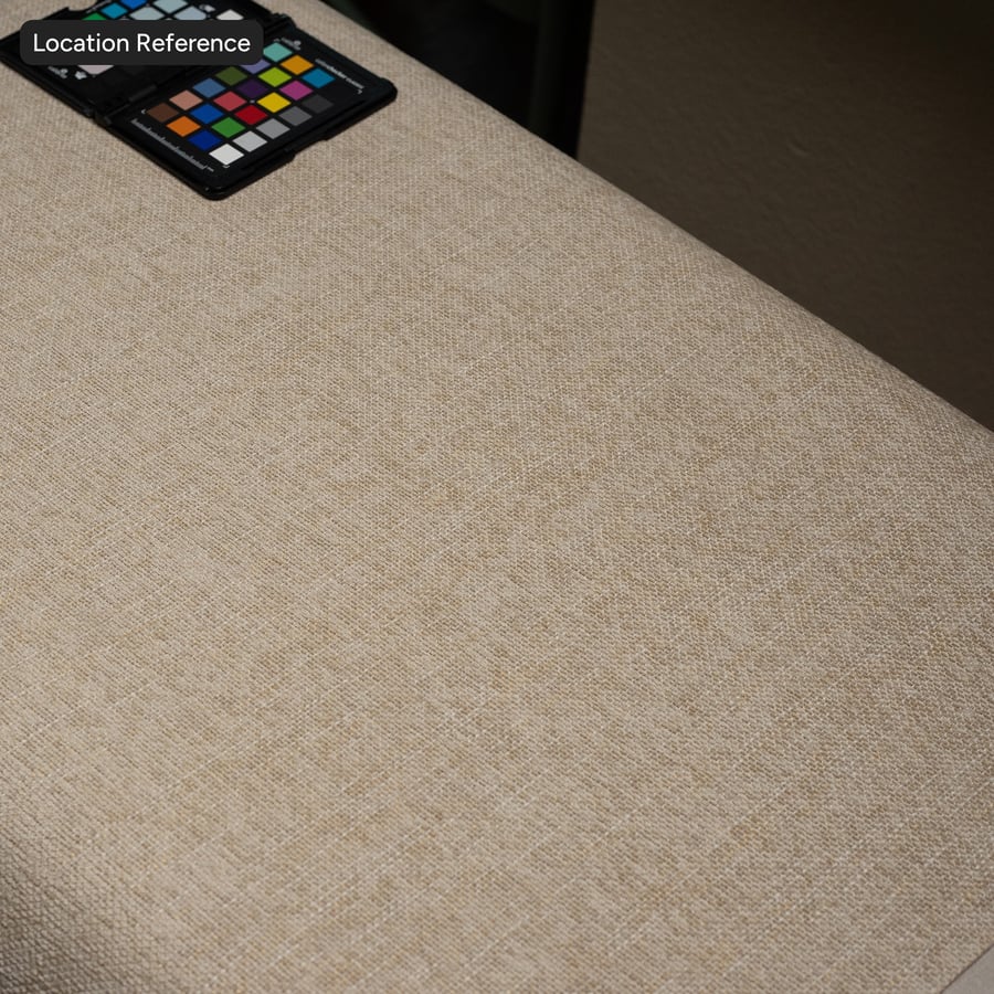 Texture de tissu d'ameublement vieilli et flammé, beige