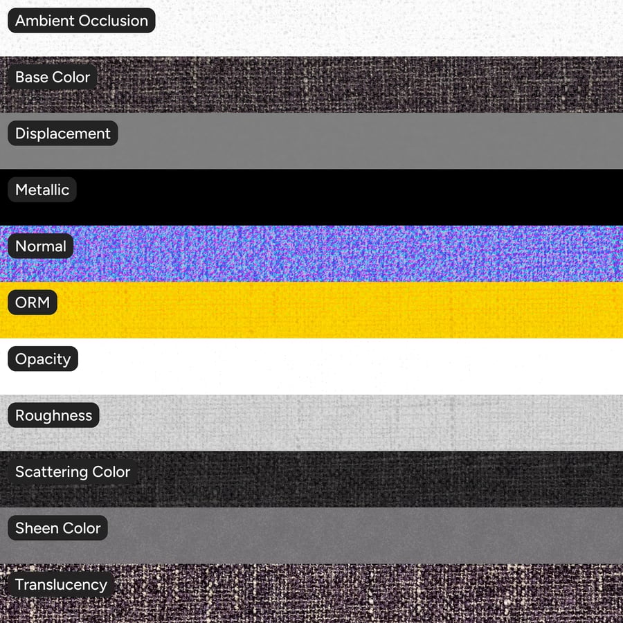 Linnen meubelstof structuur, grijs