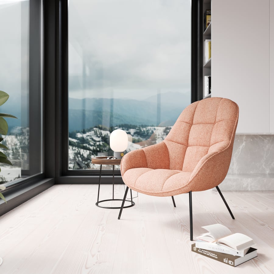 Replica Wendelbo Tang Armchair Model, Peach Pink