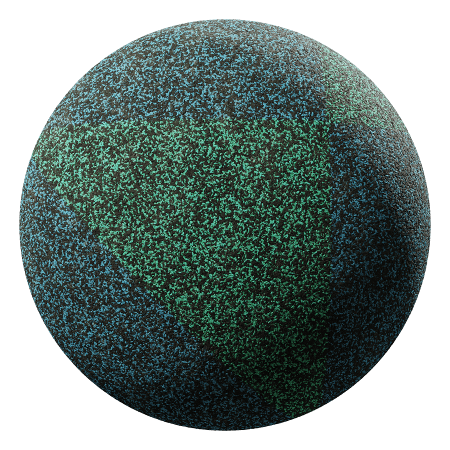 Grainy Rubber Mulch Manmade Ground Texture, Green & Blue