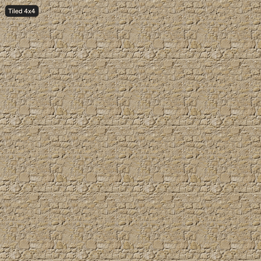 Weathered Limestone Rubble Wall Texture, Beige
