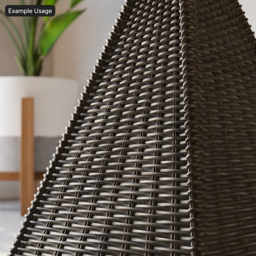 Rattan Wicker Texture, Black