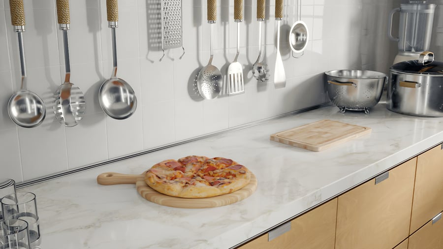 Modelo de pizza canadense média