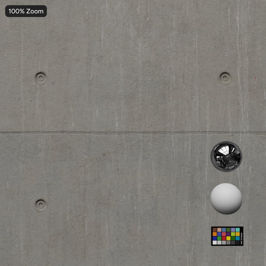 Matte Panel with Tie Hole Concrete Texture