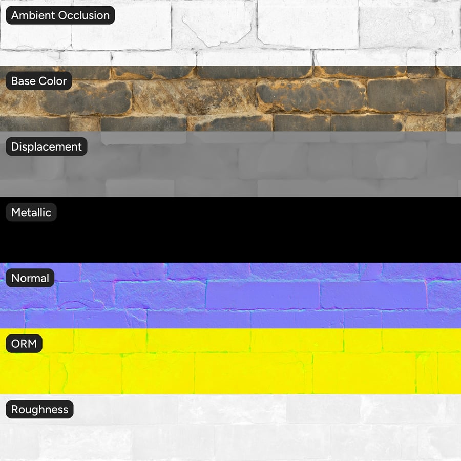 Old Spalled Stone Block Wall Texture