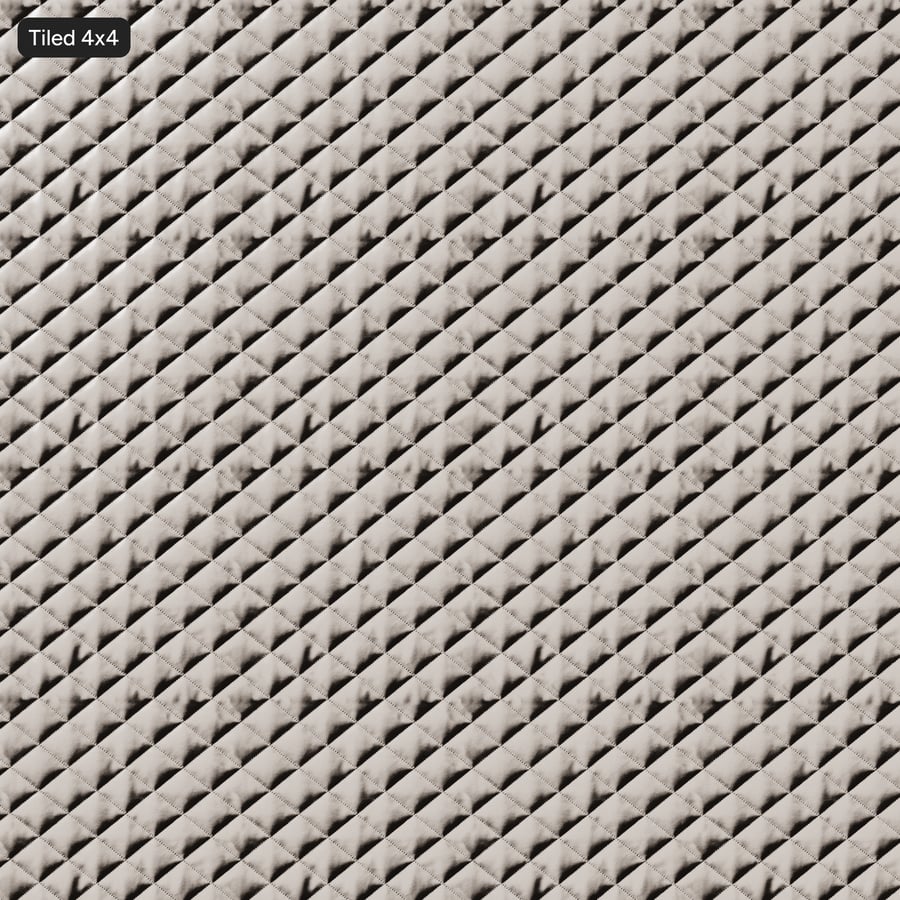 Καπιτονέ υφή υφάσματος Faux Leather, Λευκό