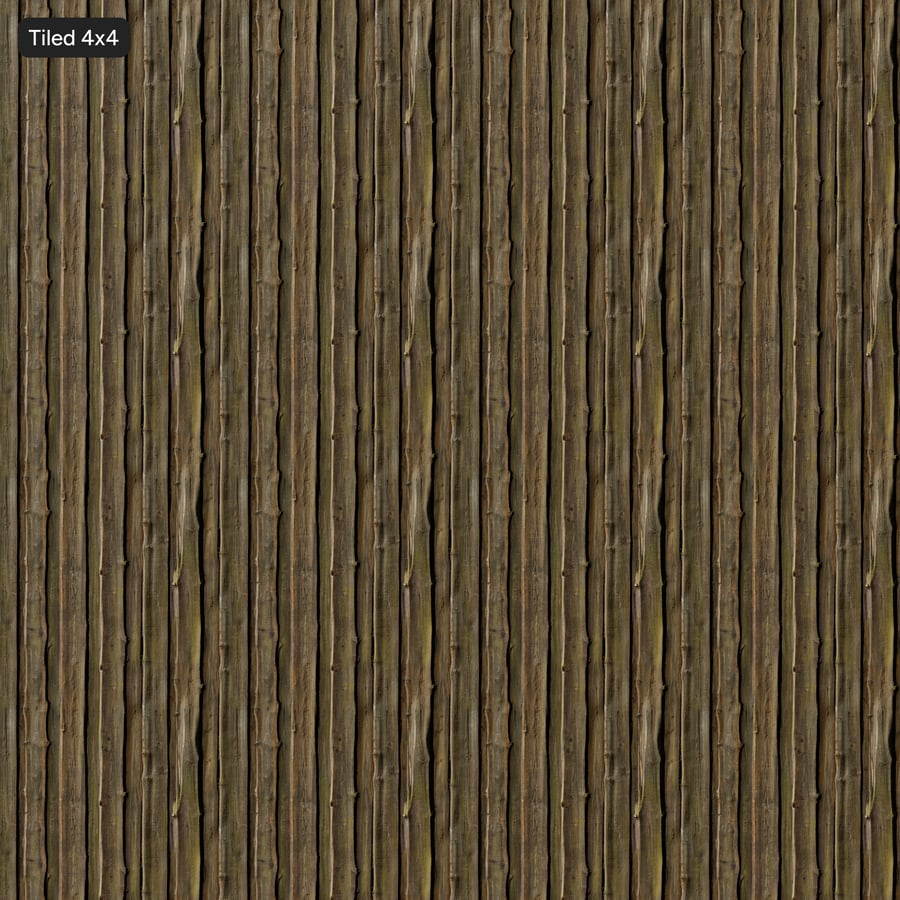 Texture rivestimento in legno con bordi naturali e muschio