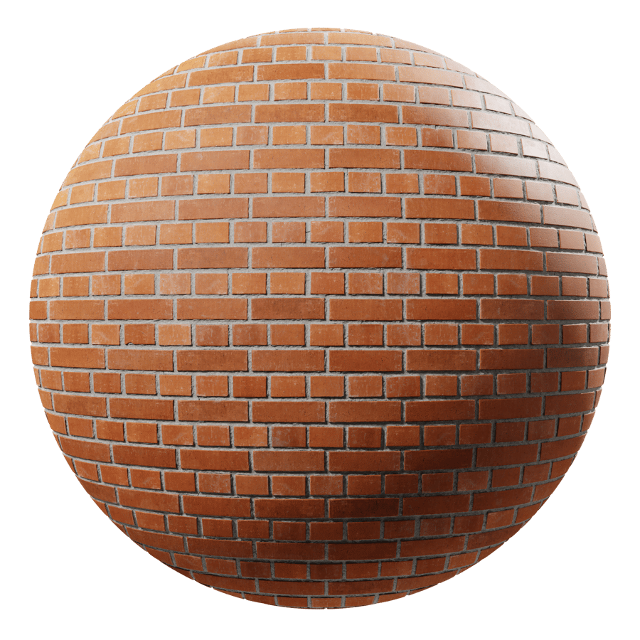 English Bond Dragfaced Clay Brick Texture, Orange