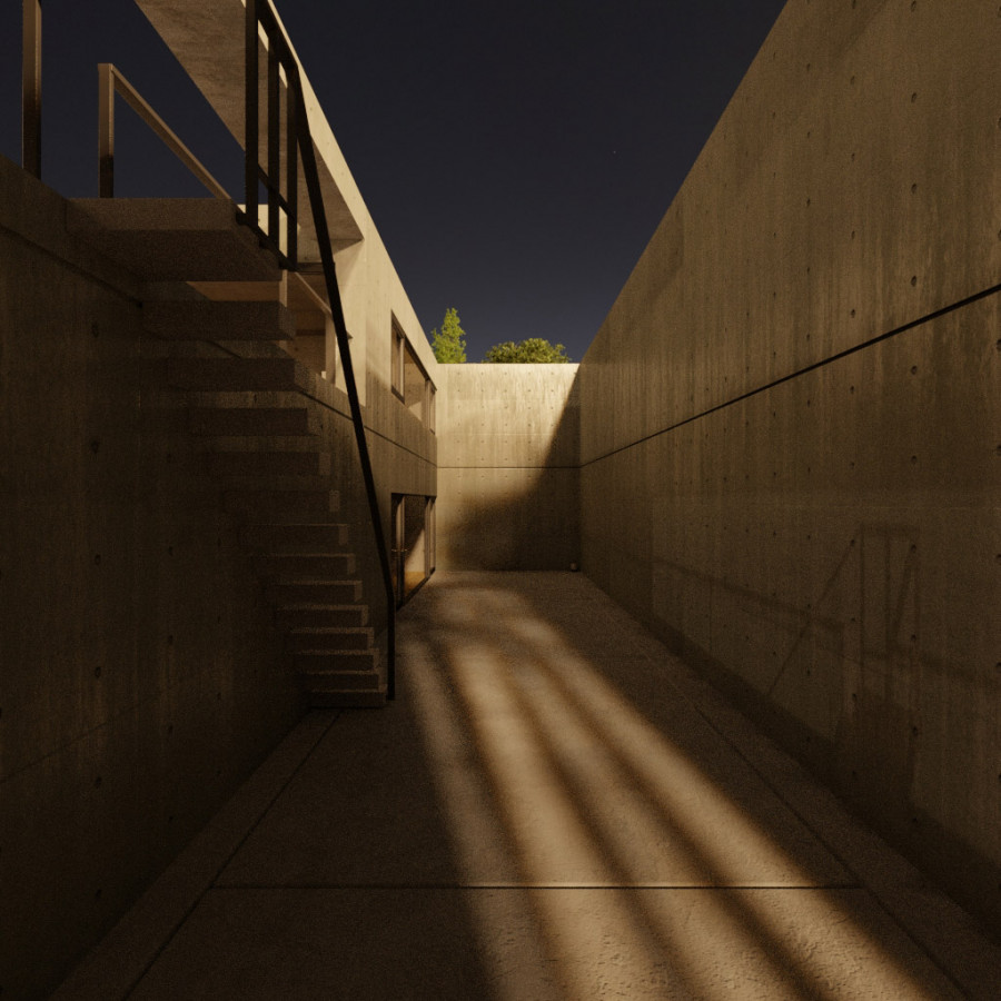 Noite clara, lua, cidade, estacionamento, céu ao ar livre, HDRI