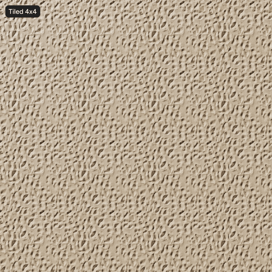 물결치는 모래 텍스처의 발자국