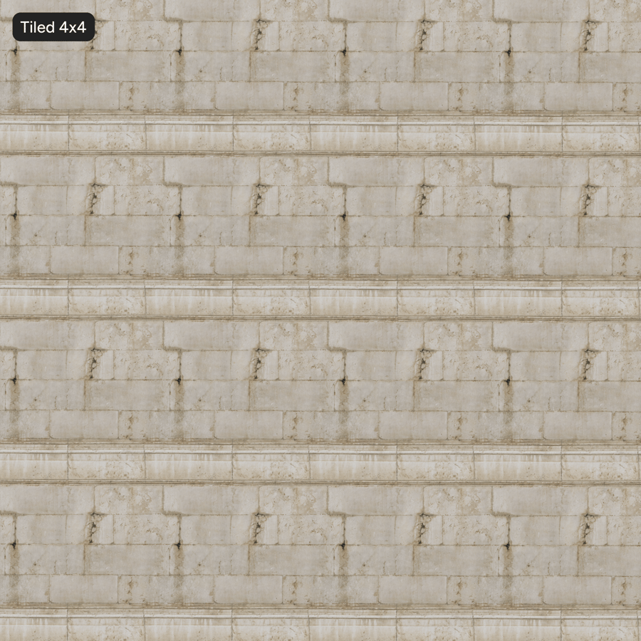 Aged Ashlar Limestone Wall Texture, Warm Buff
