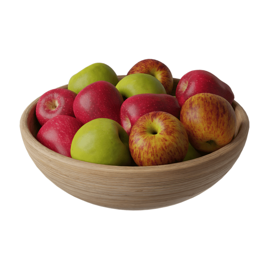 Assorted Apples Fruit Bowl Food Model