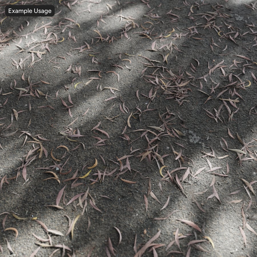 沥青上的落叶纹理