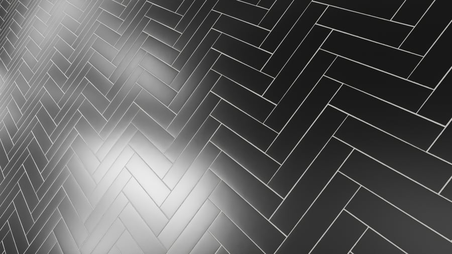 Satin Herringbone Subway Tile Texture, Black