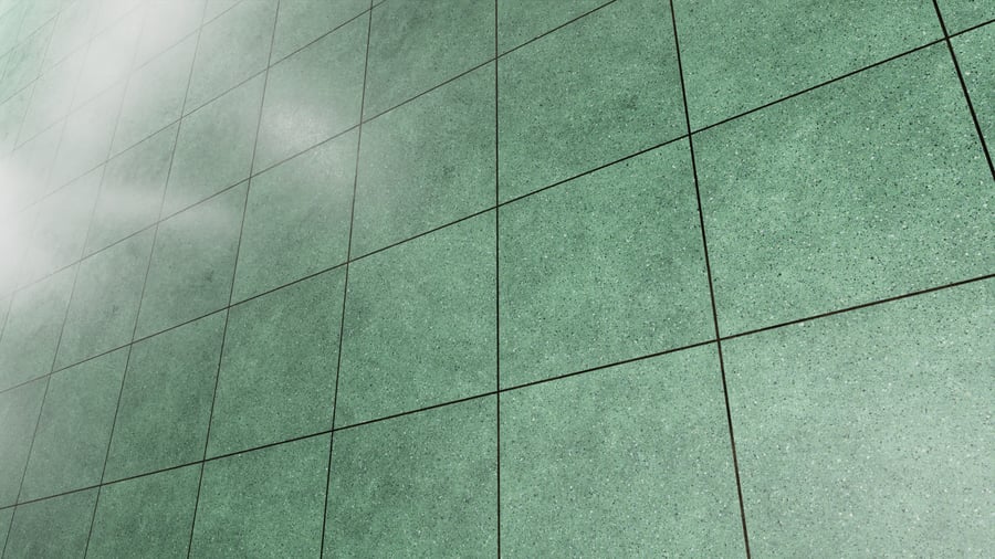 Square Terrazzo Matte Tile Texture, Green