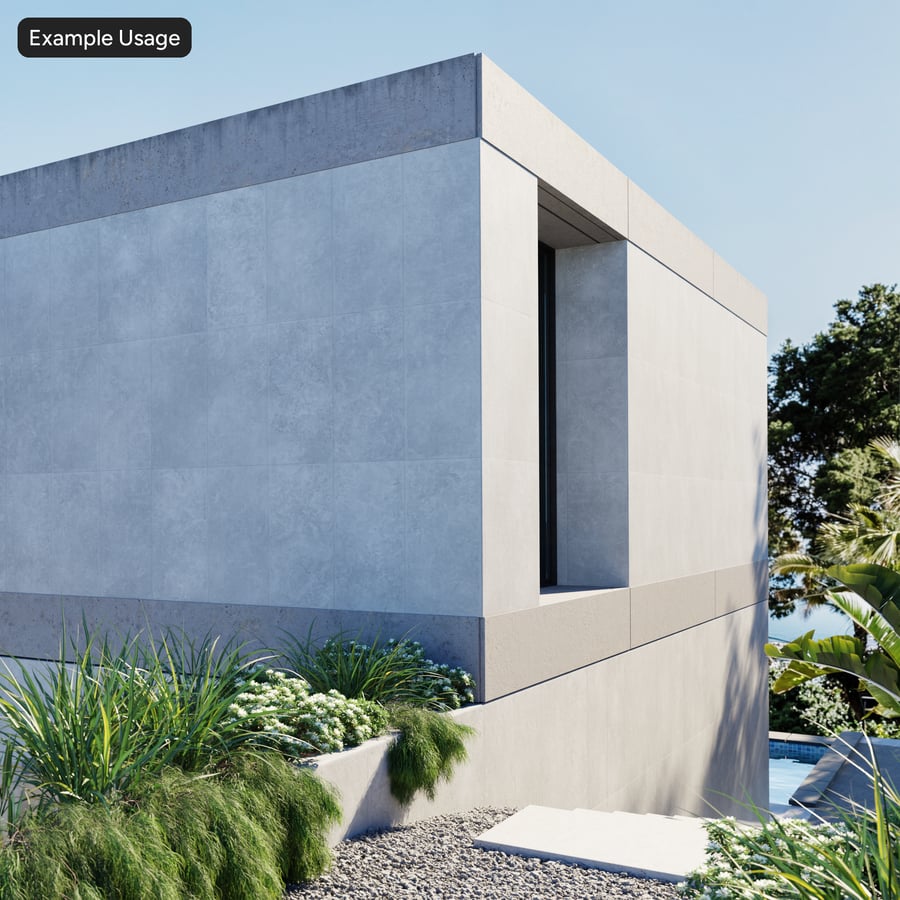 Matte Panel Tie Hole Concrete Texture, Ash Blue