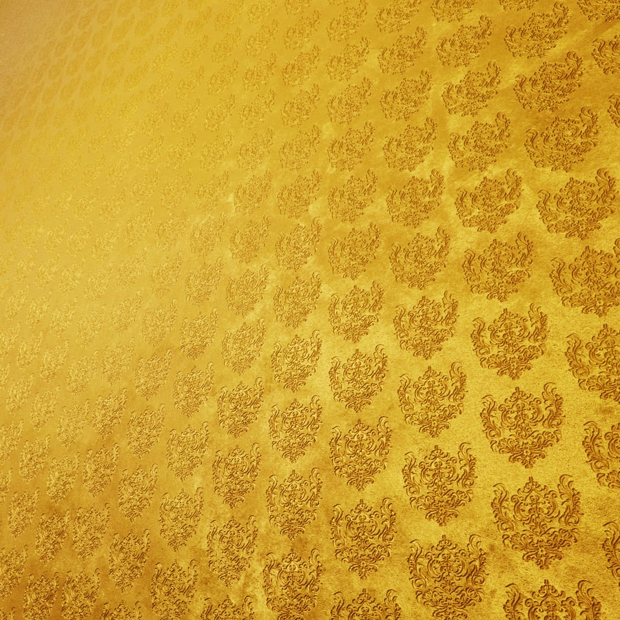 Embossed Damask Velvet Texture, Yellow