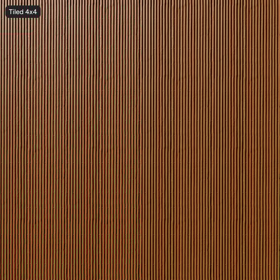 Textura de metal ondulado pintado, laranja