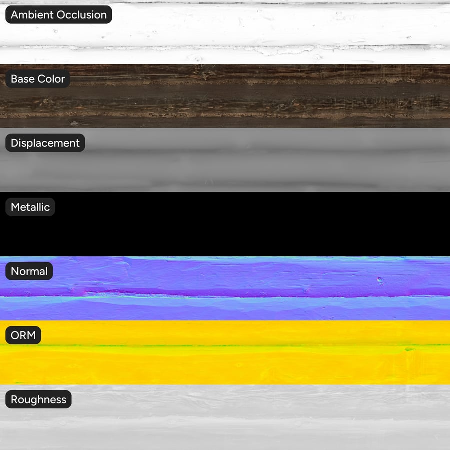 Rustic Wood Log Siding Wall Texture