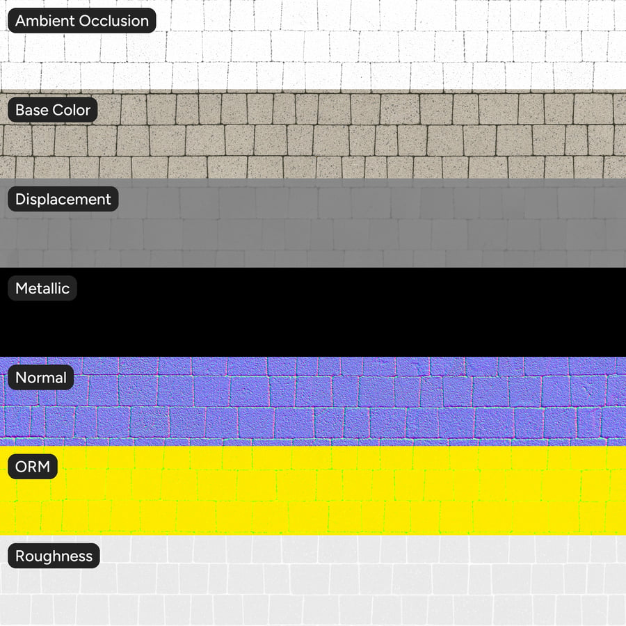 Irregular Square Stone Paver Texture, Grey