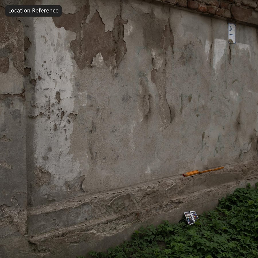 Weathered Two-Tone Plaster Wall Texture, Cream
