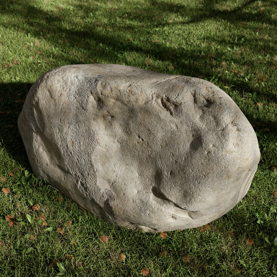 Warm Toned Smooth Large Rock Boulder Model