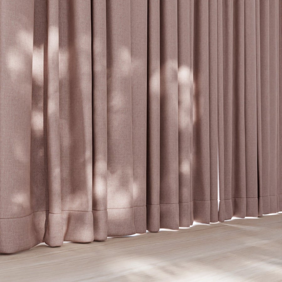 Tecido liso para cortinas, rosa