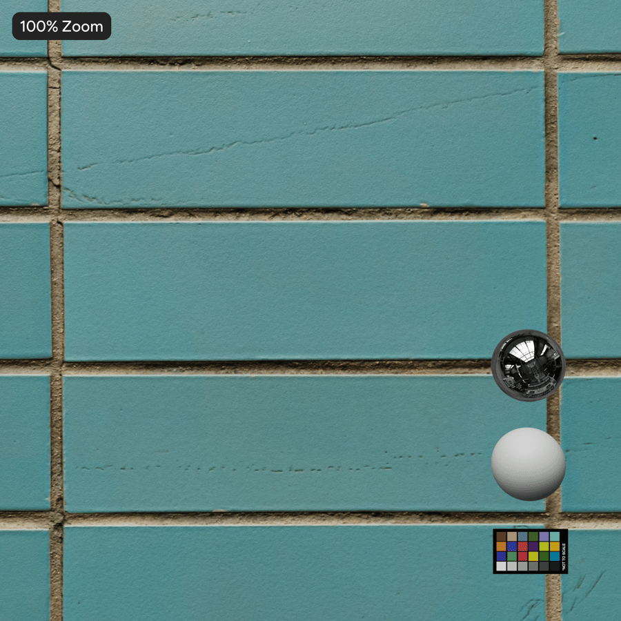 Rectangular Matte Ceramic Tile Texture, Teal Blue