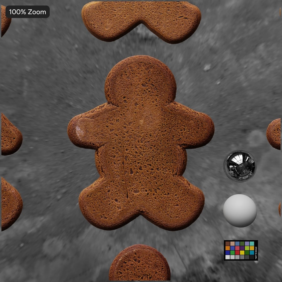 Textura de fundo com biscoito de gengibre grande