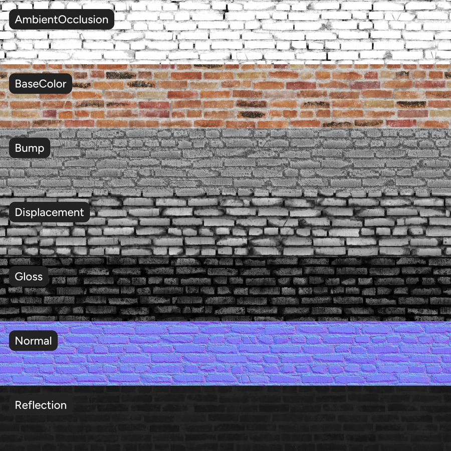 Ofset Islah Edilmiş Tuğla Duvar Dokusu, Turuncu