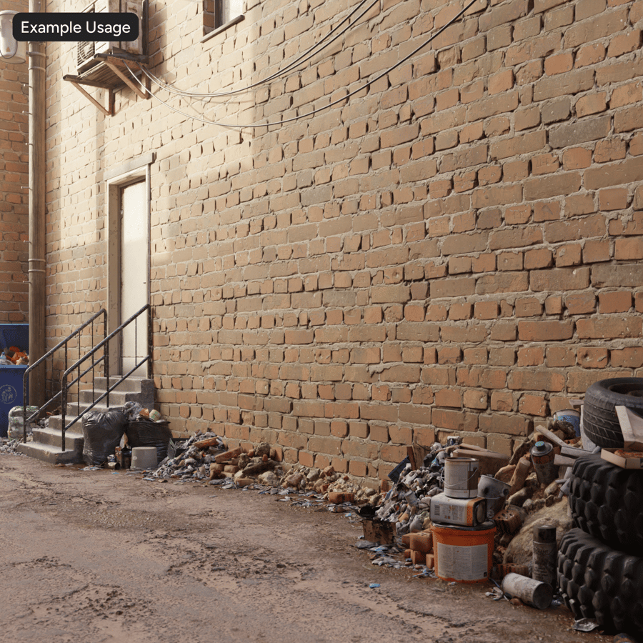 Texture murale en briques vieillies, rouge