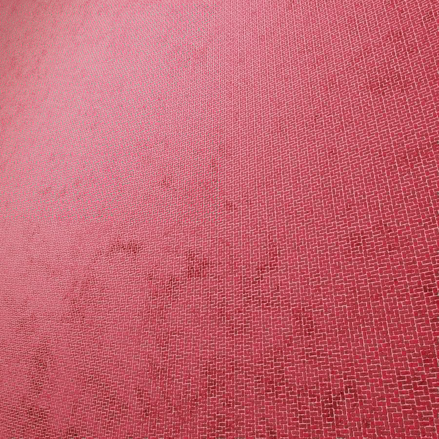Embossed Blocks Velvet Texture, Red