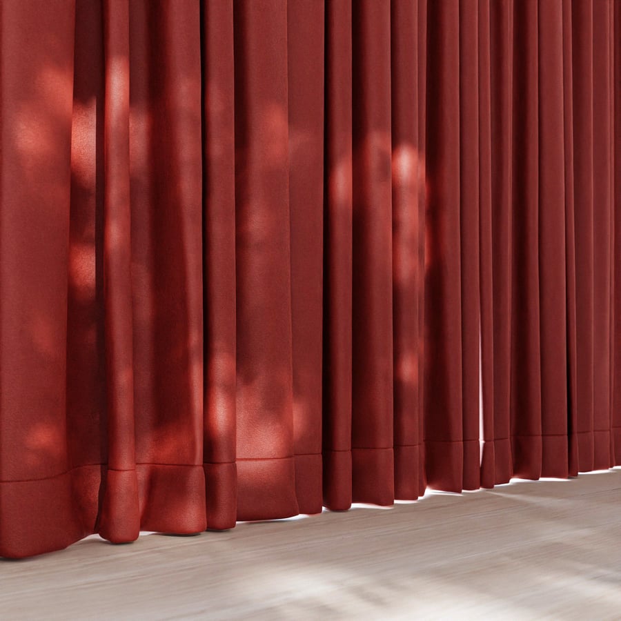 Plain Velvet Drapery Upholstery Fabric Texture, Red