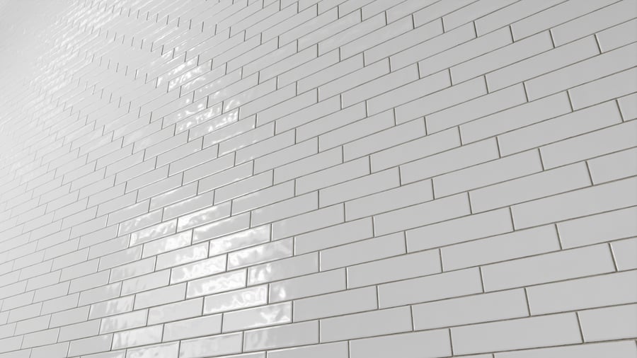 Glossy Textured Subway Tile Texture, White