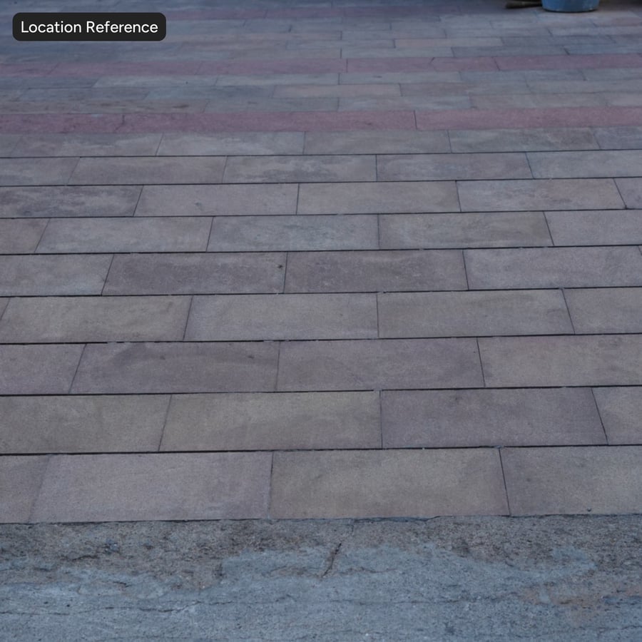 Water Damaged Paver Floor Texture, Sienna