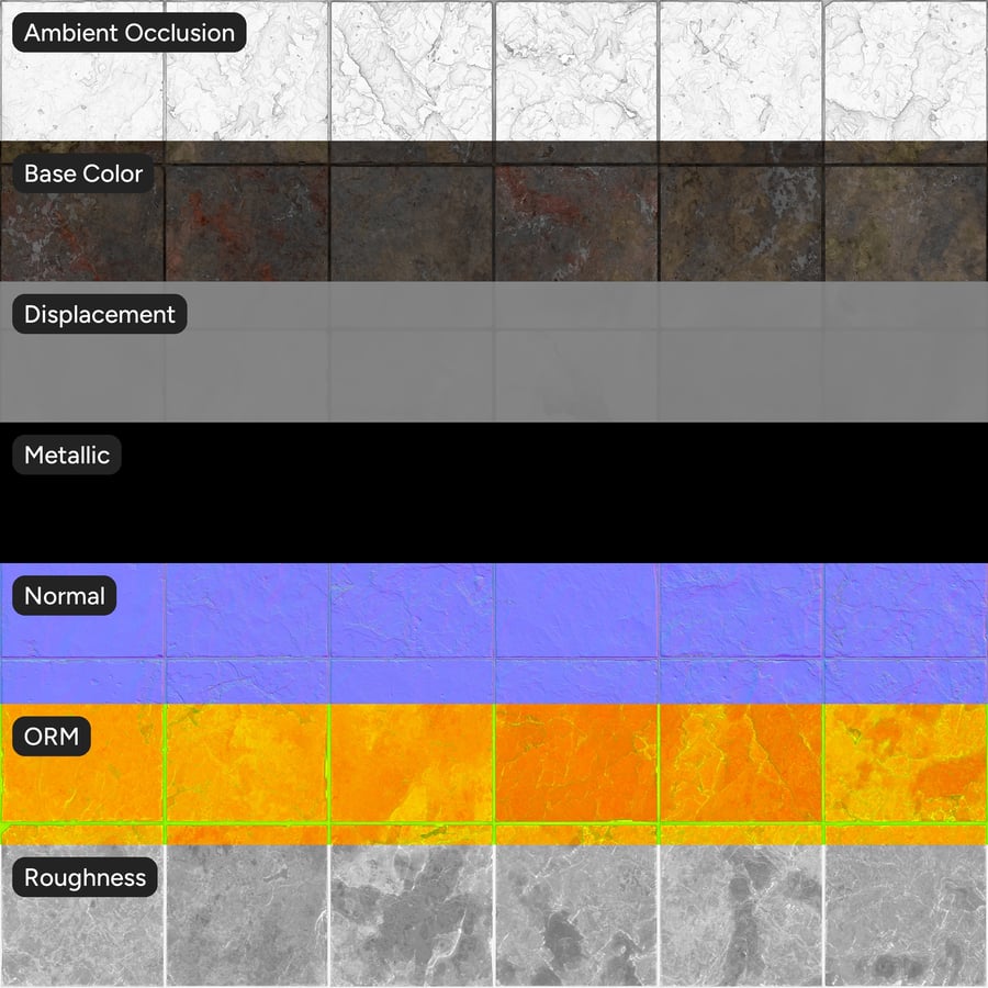 Multicolored Stacked Square Slate Tile Texture