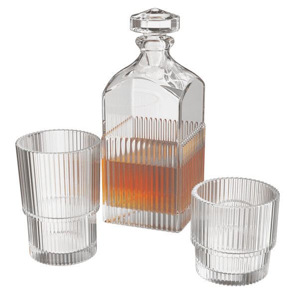 Geribbelde Whiskeyglazen Set Model