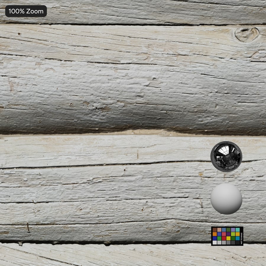 Mur de bardage en rondins de bois peint, blanc