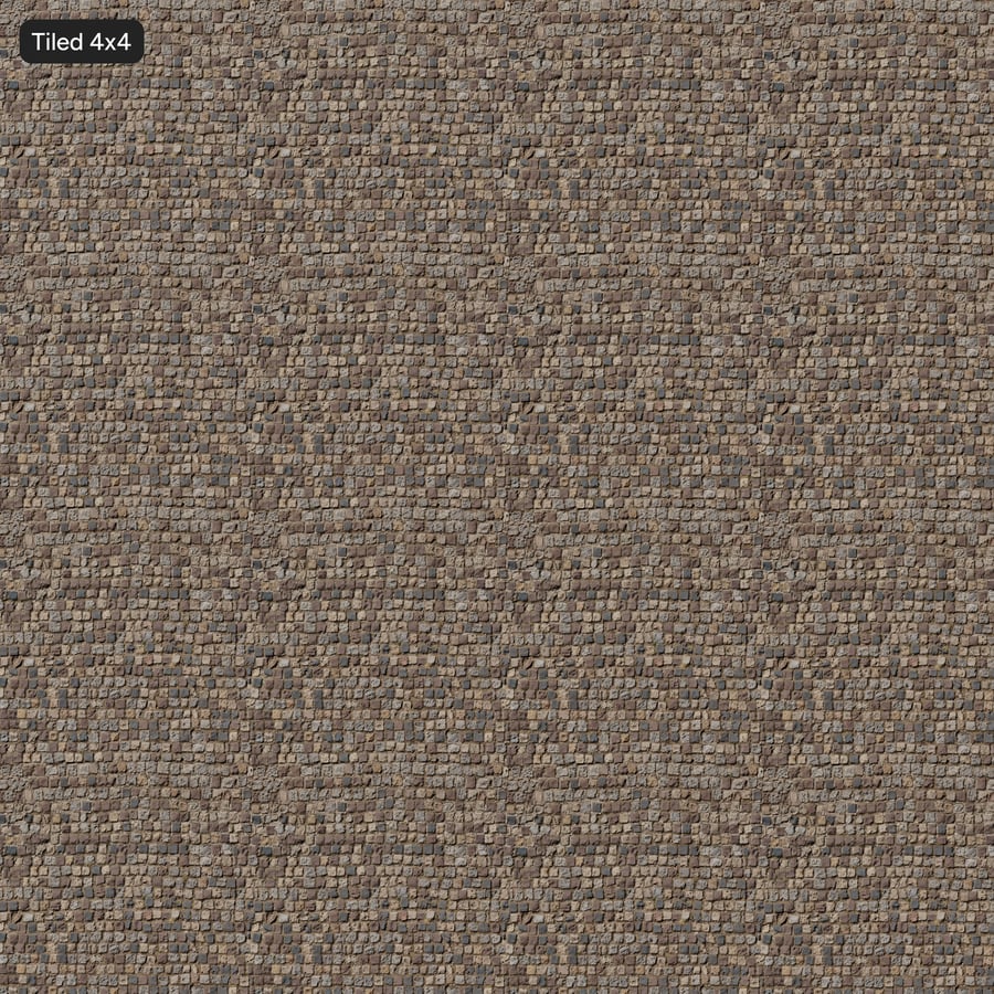 Mosaic Cobblestone Floor Texture, Mixed