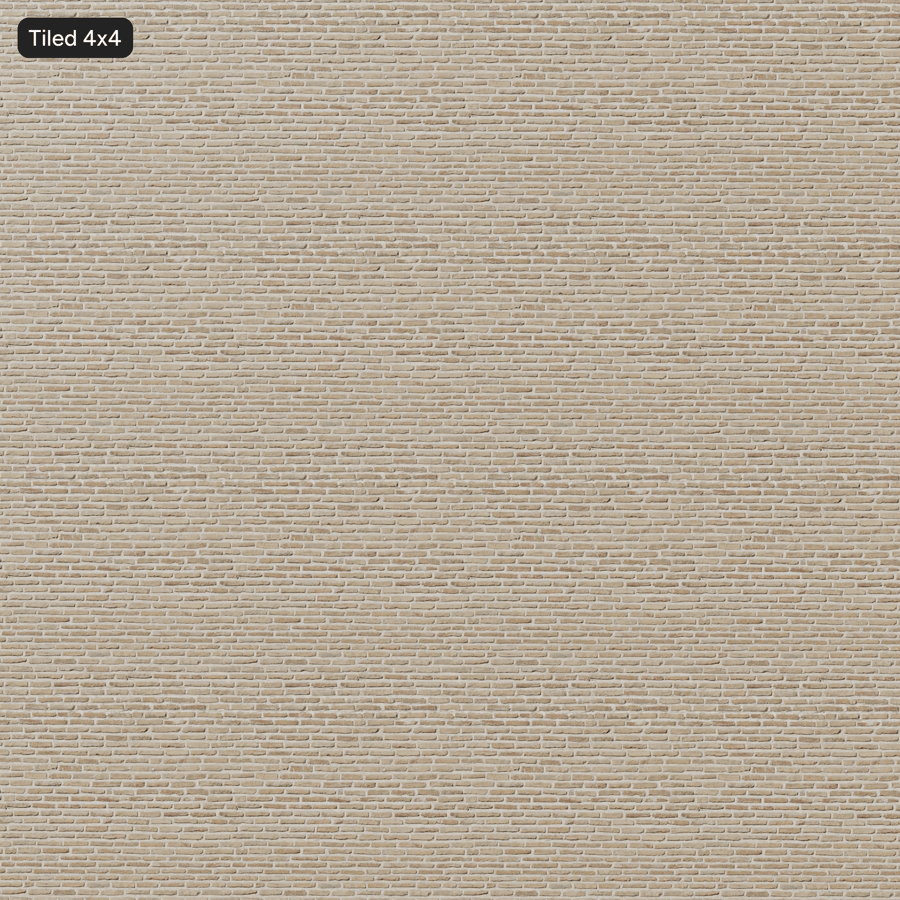 Alte Ziegelsteintextur im Läuferverband, Beige