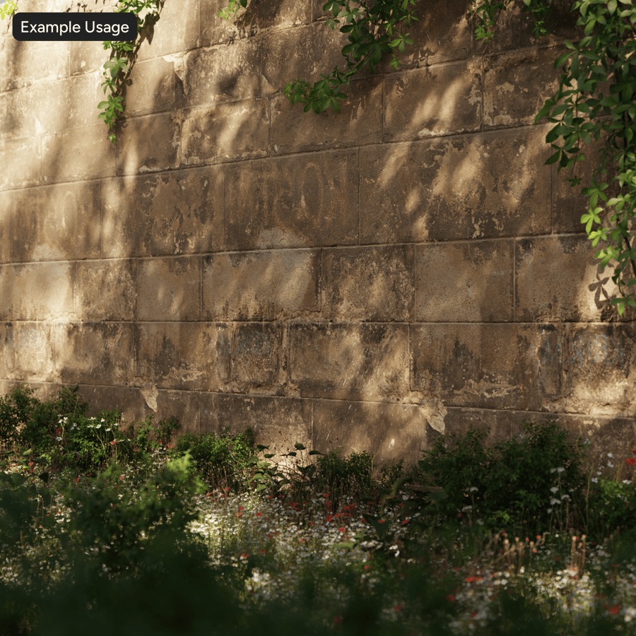 Damaged Stone Block Wall Texture